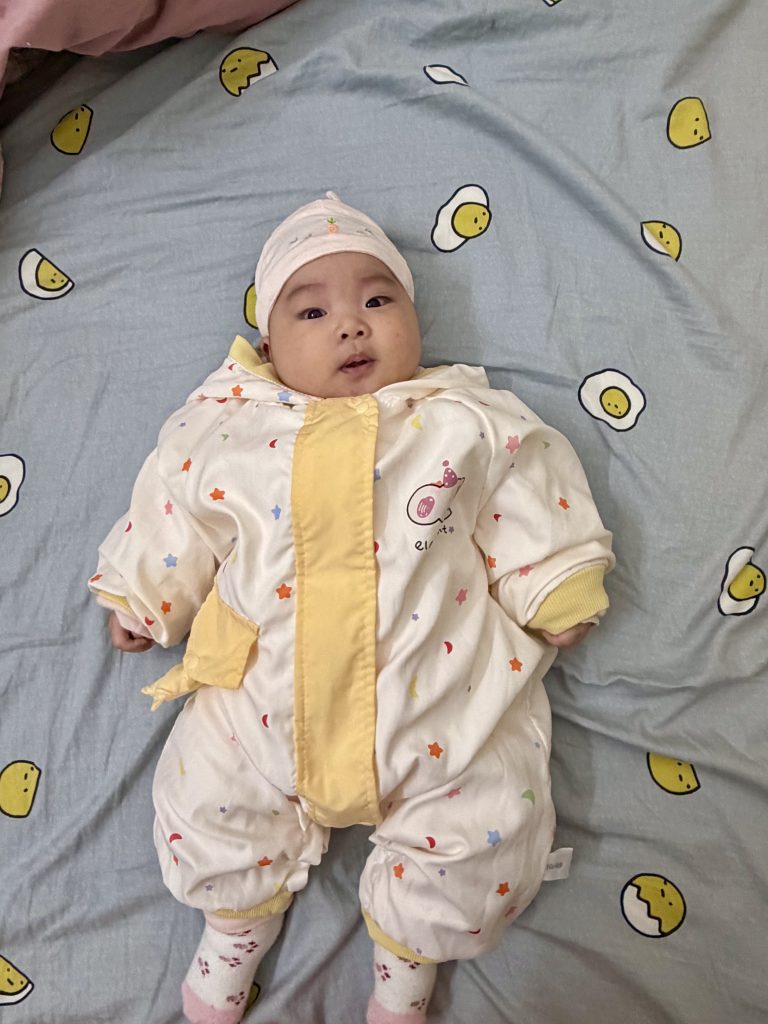 图片[2]-晴宝3个月留影-清风小筑-雷国胜的个人网站